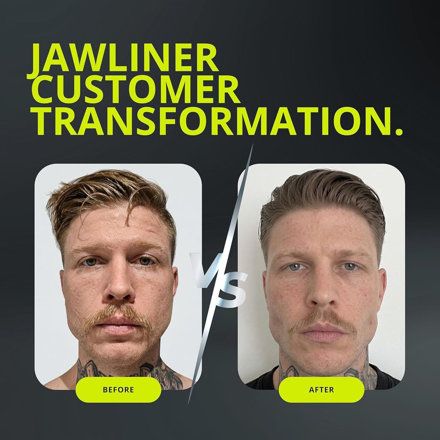 JAWLINER Fitness Guma do żucia - Guma do żucia do miażdżenia (2 Miesięcy)