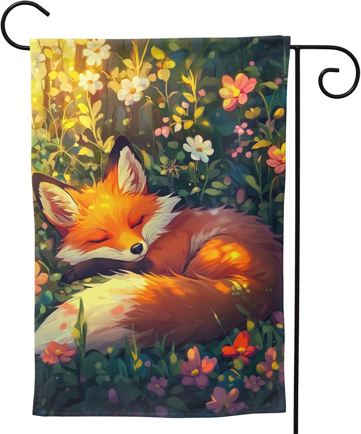 Fox Garden Flag Vertical Double Sided Outdoor Yard Flags 12.5x18 Inch Burlap Banners for House Lawn - Image 9