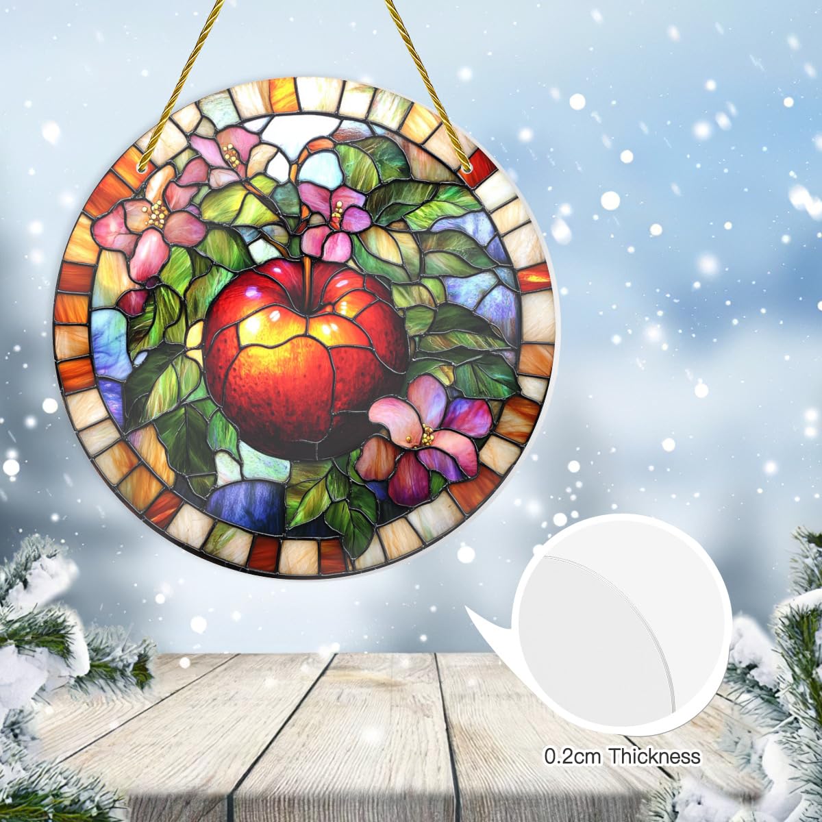 Amazon.com: Vextrovia Art Nouveau Fruit Wall Art, Stained Glass