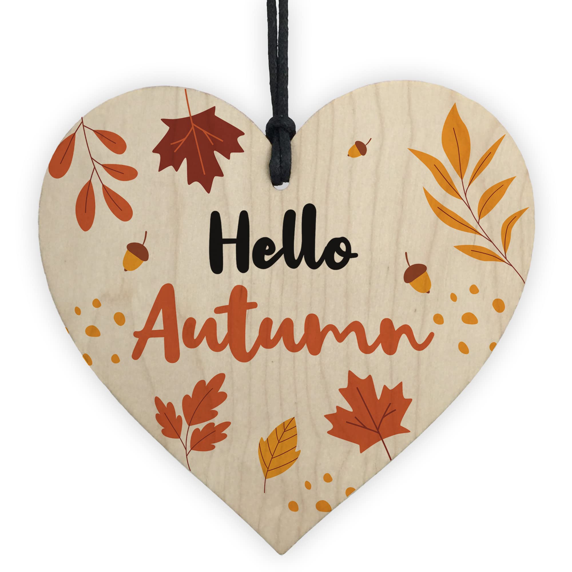 Red Ocean Autumn GiftsAutumn House DecorWood Heart Hello Autumn SignAutumn DecorationPumpkins, from B&Q