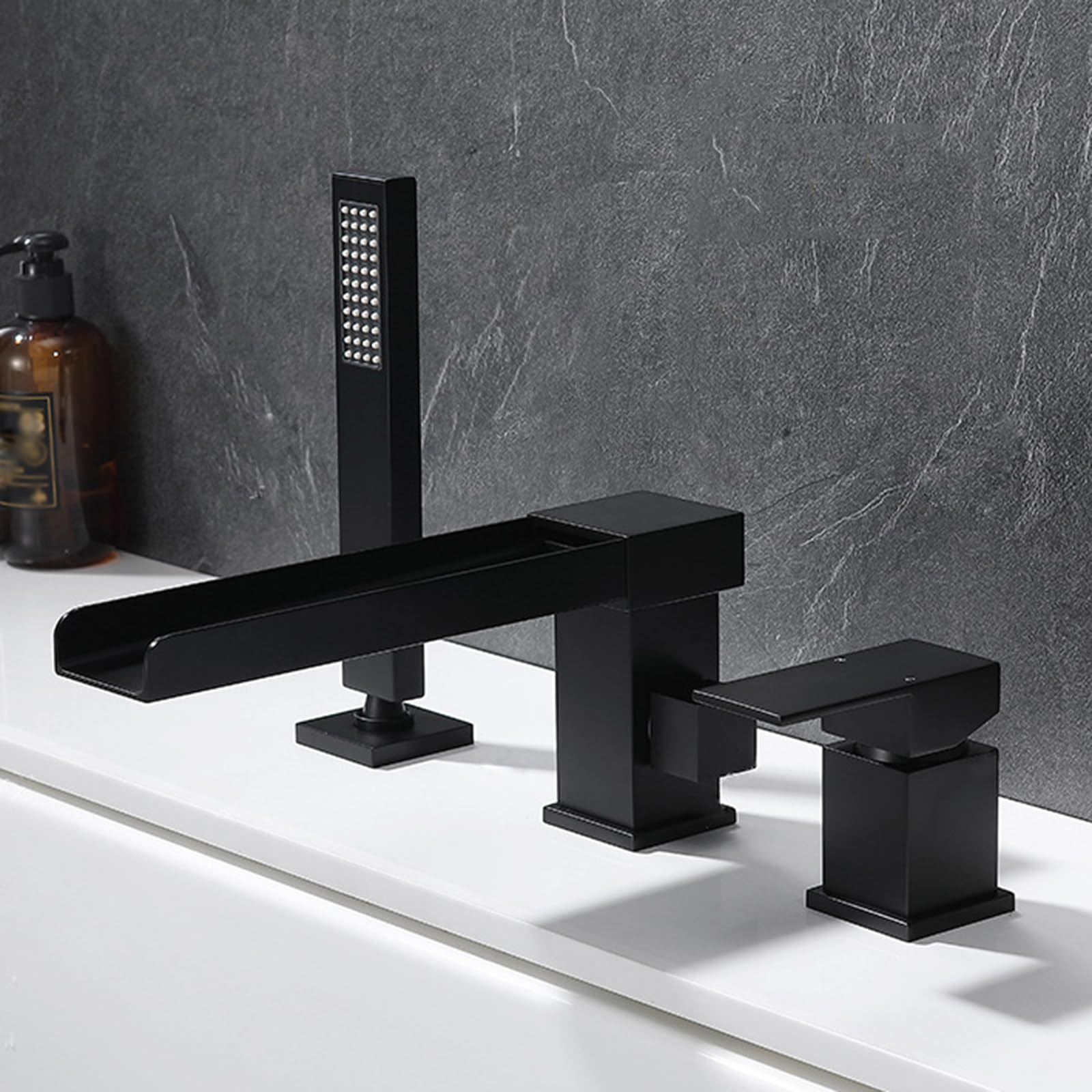NZPOST Bath Shower Mixer Tap with Shower Head Waterfall Bath Taps Set, Shower Mixer Taps Bath Tub for Bath