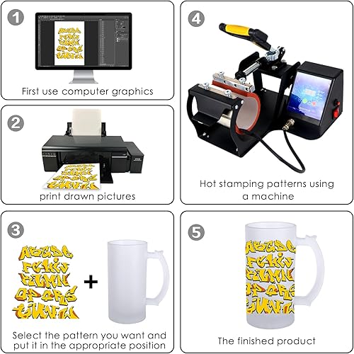 Miniatura 8 de Tazas de cerveza de vidrio transparente para sublimación de cerveza esmerilada de 16 onzas, tazas de café de vidrio, cumpleaños, Navidad, día de San