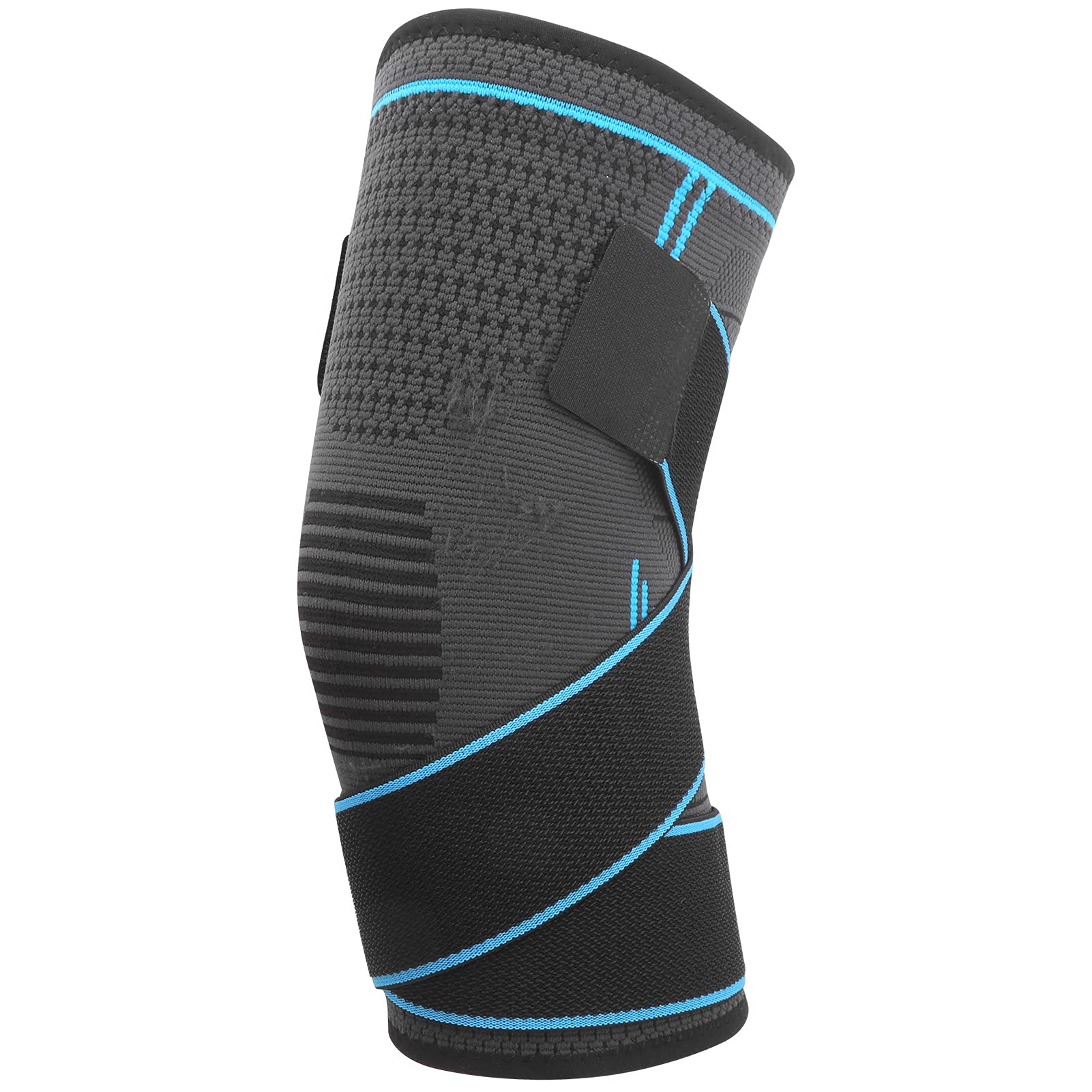 Generic Knitted Kneepad, Fastening System Design Knee Brace Antislip Strip for Man for Outdoor (XL), Sky Blue