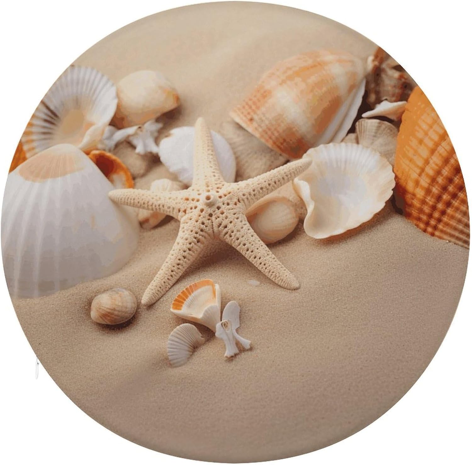 Seashells Starfish on The Sand Chair Cushions Floor Pillow Chair Pad