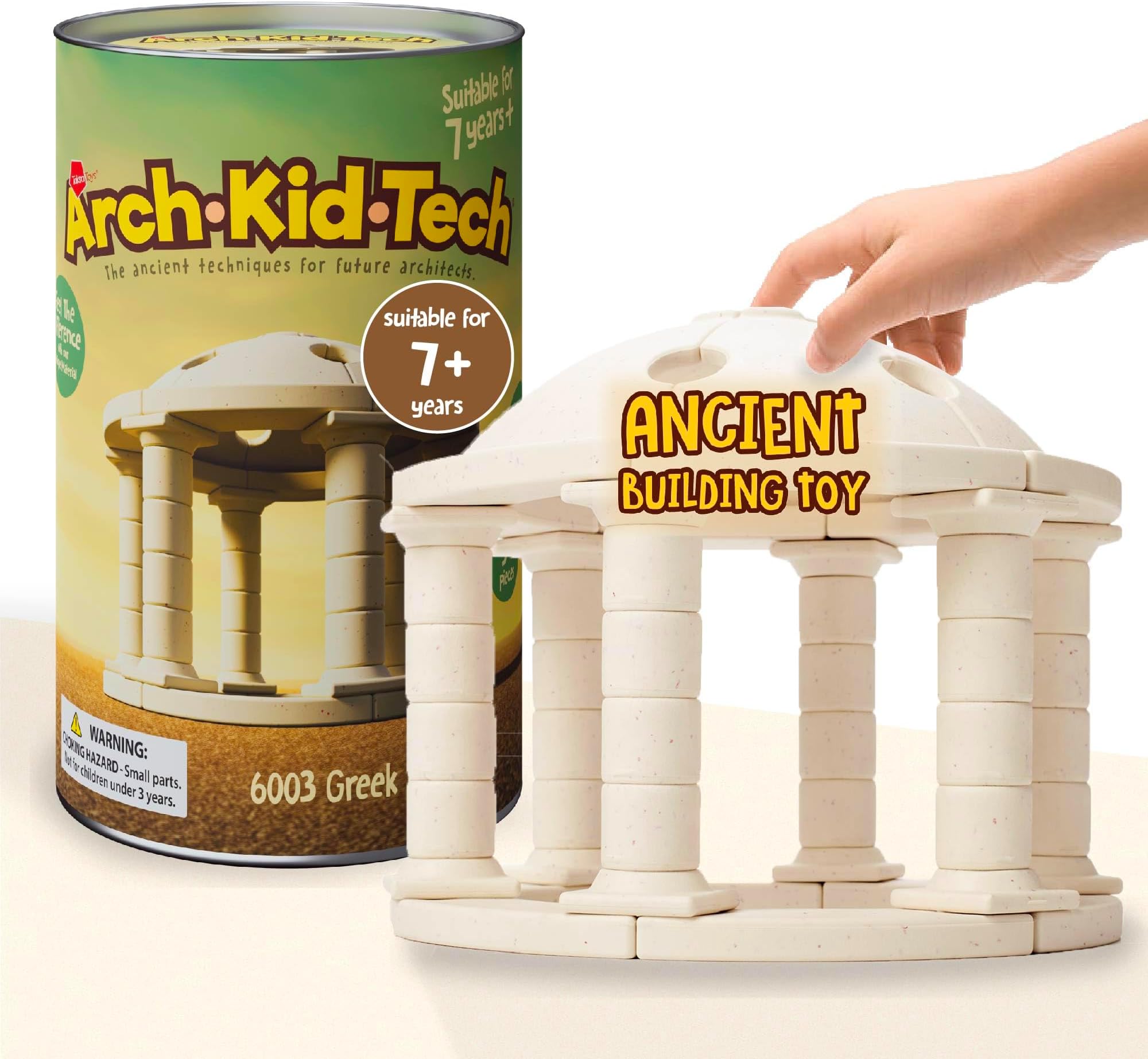 Taksa Toys Ancient Greek Dome Stem Toys Educational Stackable Building Blocks, for Kids Ages 7 8 9 10+ Years Old, Indoor Premium Architectural Kit Construction Games, Montessori Children Toys 54 Pcs