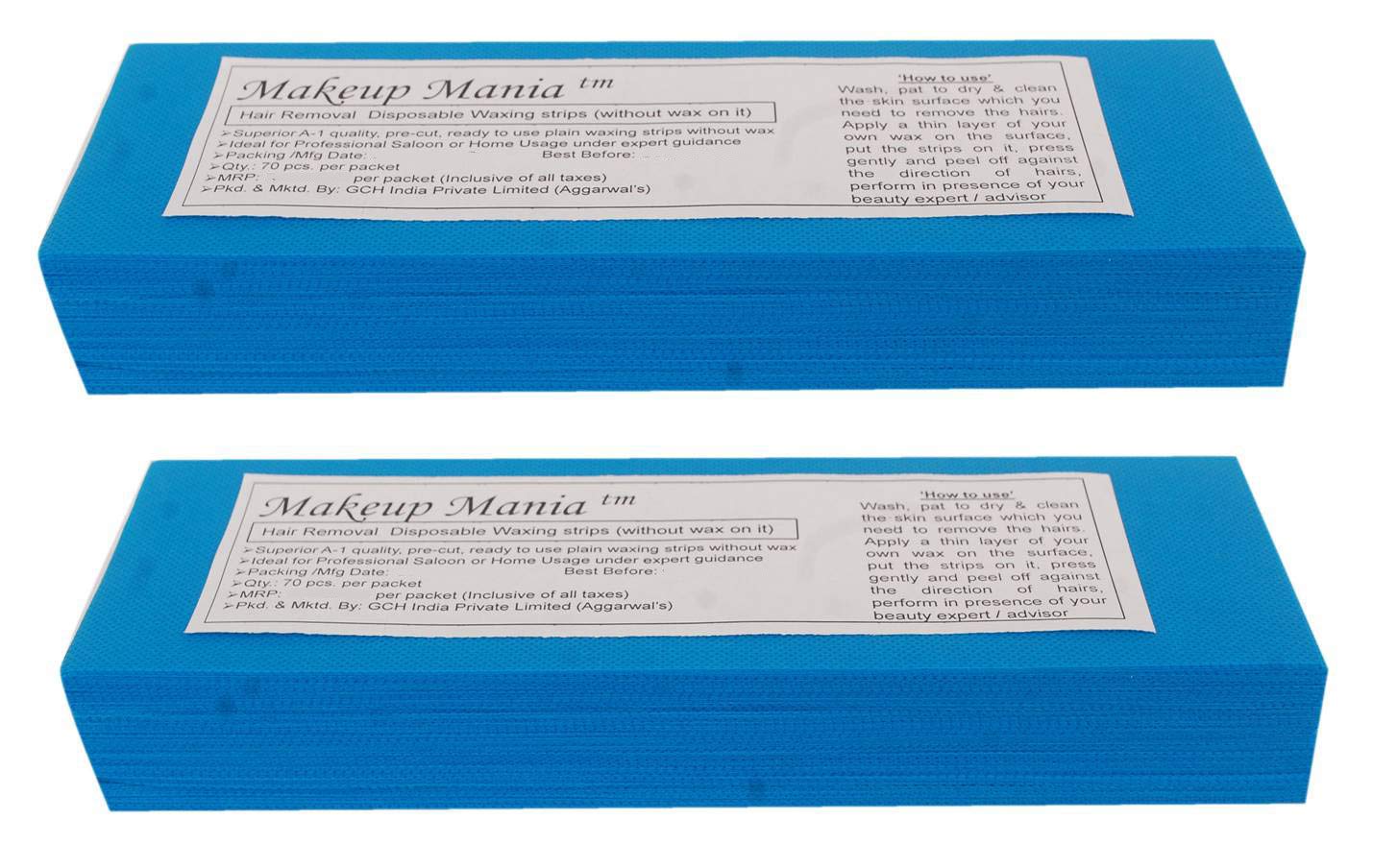 Makeup Mania Plain Waxing Strips - Without Wax - Blue 140 Pcs (B01LYX15I7) Amazon Price History, Amazon Price Tracker