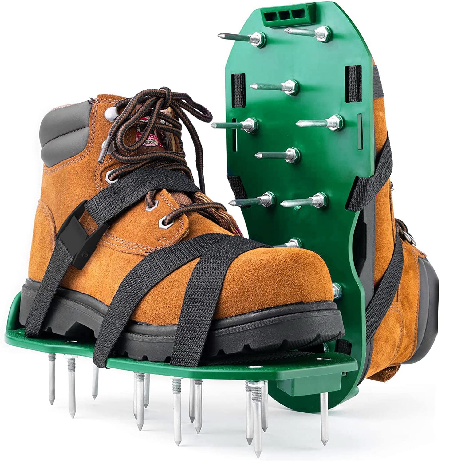 Buy Green Haven Lawn Aerator Shoes with Hooks & Straps Upgraded Lawn