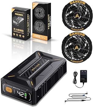 ⭐️42V超高出力⭐️ファンバッテリーセット 空調服 40500mAh大容量 Amazon.co.jp: 【2025年新登場 42V超高出力 40500mah大容量