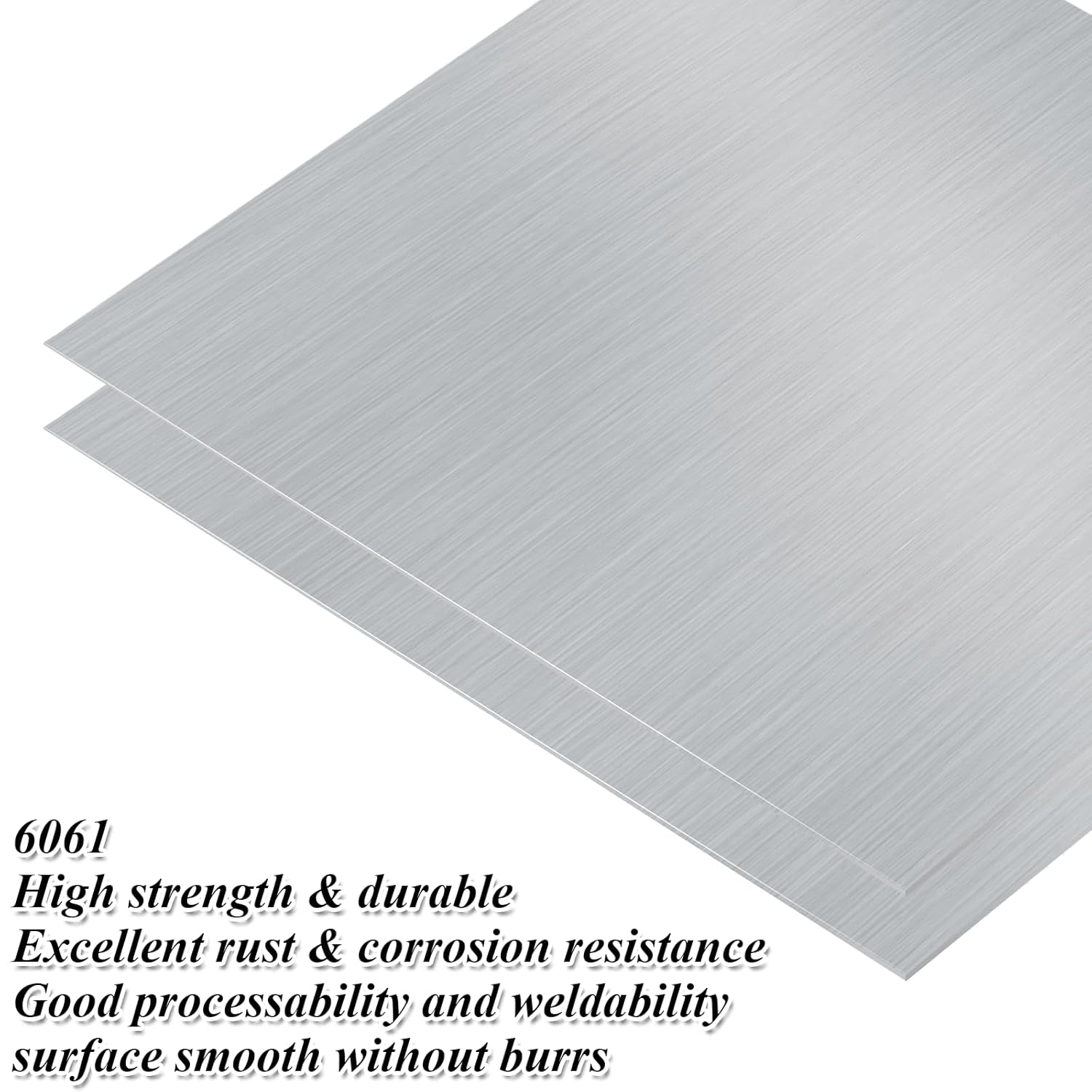 2PCS 10 x 10 x 1/8(0.12") Inch Aluminum Plate Aluminum Metal Sheet 6061 Aluminum Metal Plate Covered with Protective Film, Finely Polished and Deburred
