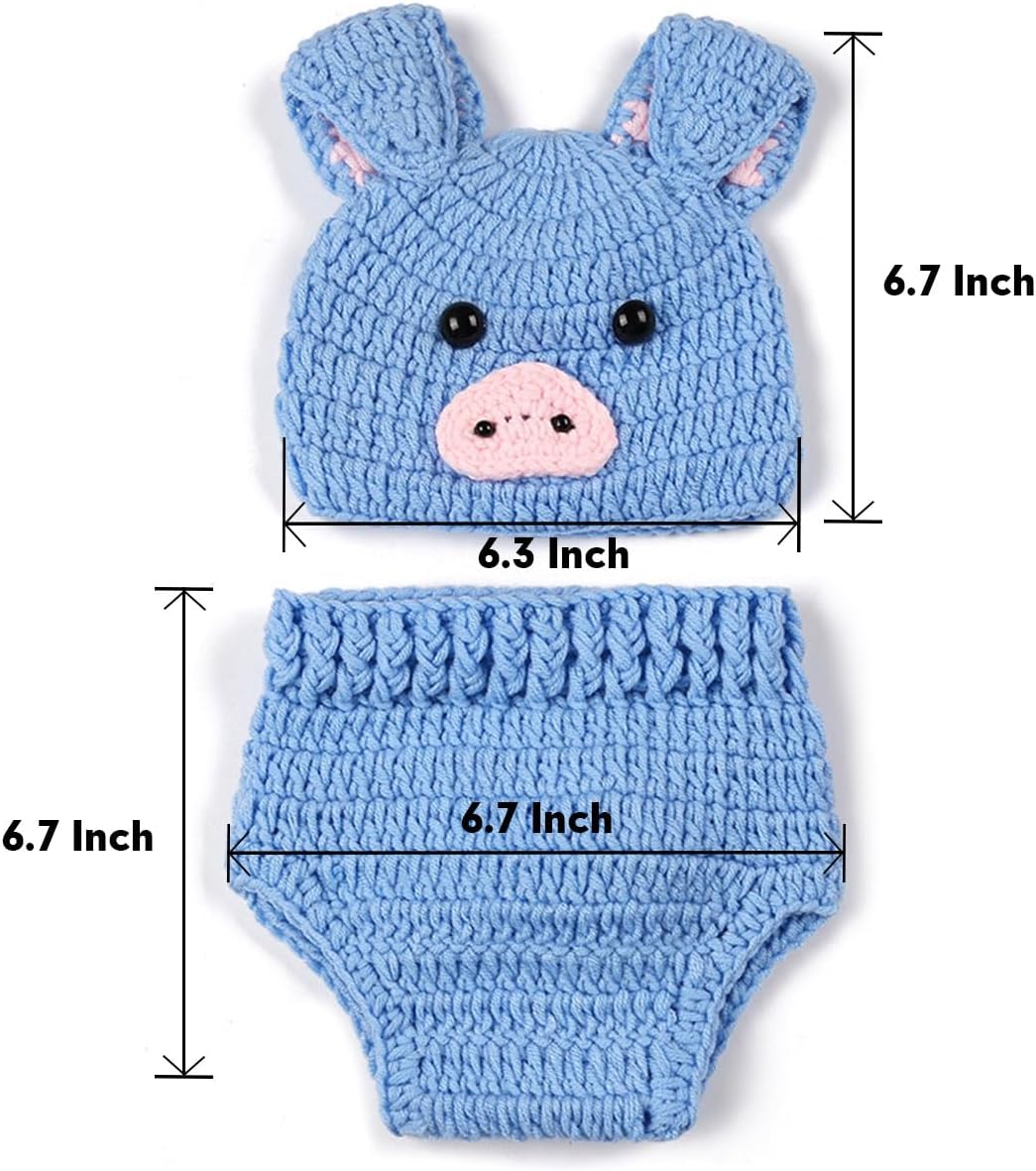 Newborn Crochet Shorts Outfits Photography Boy Girl Baby Photo Knit Outfit - Image 2