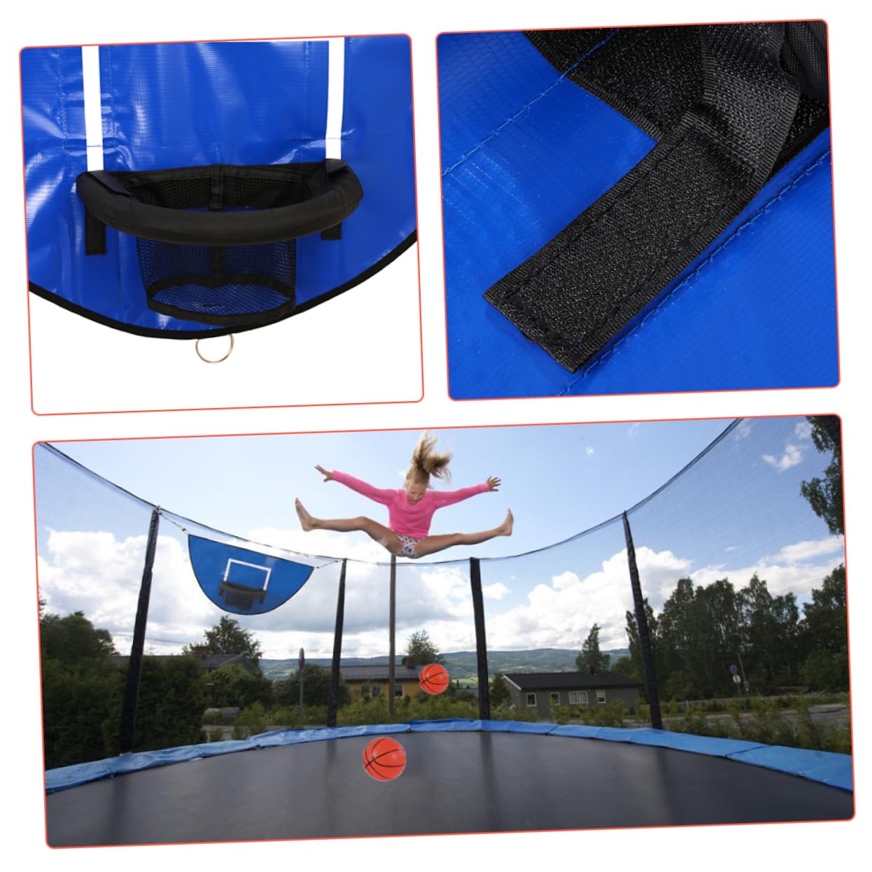 KESYOO 1Set Basketball Hoop for Trampoline Durable Outdoor Basketball Holder for Trampoline Basketball Rack for Fun Playtime Activities