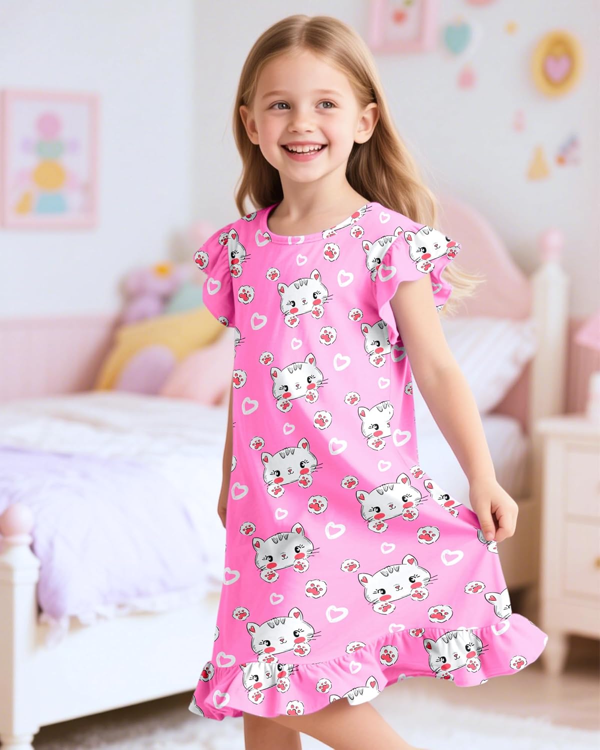 Girls Nightgowns Toddler Nightgown Cute Pajamas Dress Night Gowns for Kids Girl Clothes Girls' Sleepwear 3-9 Years - Image 5