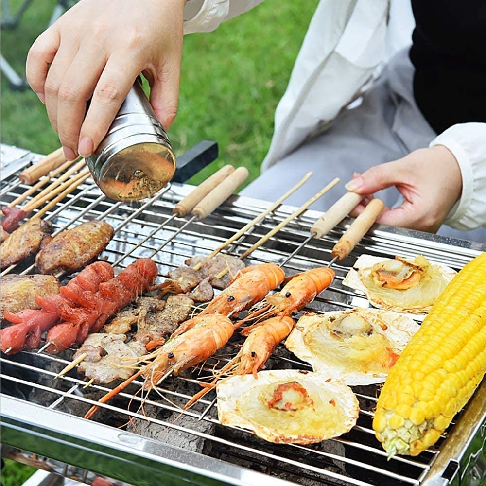 Składany przenośny grill na zewnątrz, bezdymny, spotkania rodzinne świeżym powietrzu i podwórku w celu rozrywki gości,Grill ogrodowy