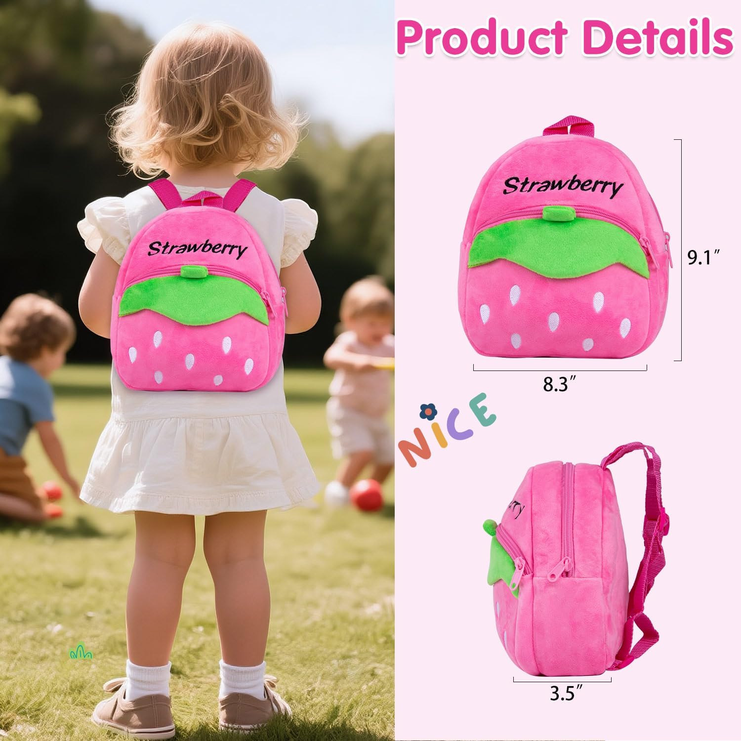 13 Pcs Set Reborn Baby Dolls Clothes Girl Outfit Accessories Pink Sheep Print for 17-22 Inch Reborn Dolls Newborn Girl with Pink Strawberry Backpack Diaper