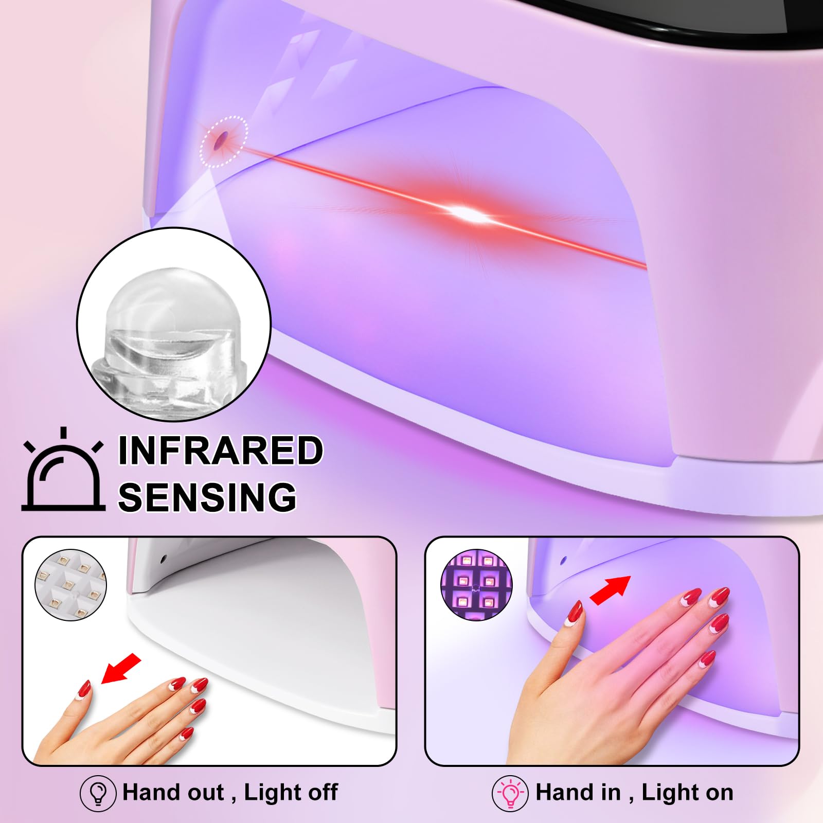 Amazon | LIMEGIRL UV LED ネイルランプキット ジェルポリッシュ用