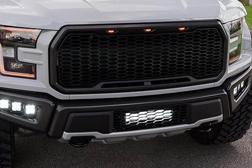 Miniatura 3 de iJDMTOY Kit de barra de luz LED detrás de la rejilla compatible con Ford 2017-2020 Raptor, incluye (1) barra de luz LED de doble fila de alta