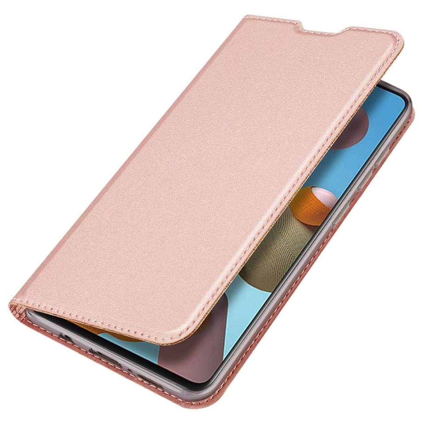 Verco Wallet Case dla Samsung Galaxy S21 Etui, Pokrowiec na telefon komórkowy ochronne portfel dla Samsung S21 Case [ Zamknięcie magnetyczne ], różowy