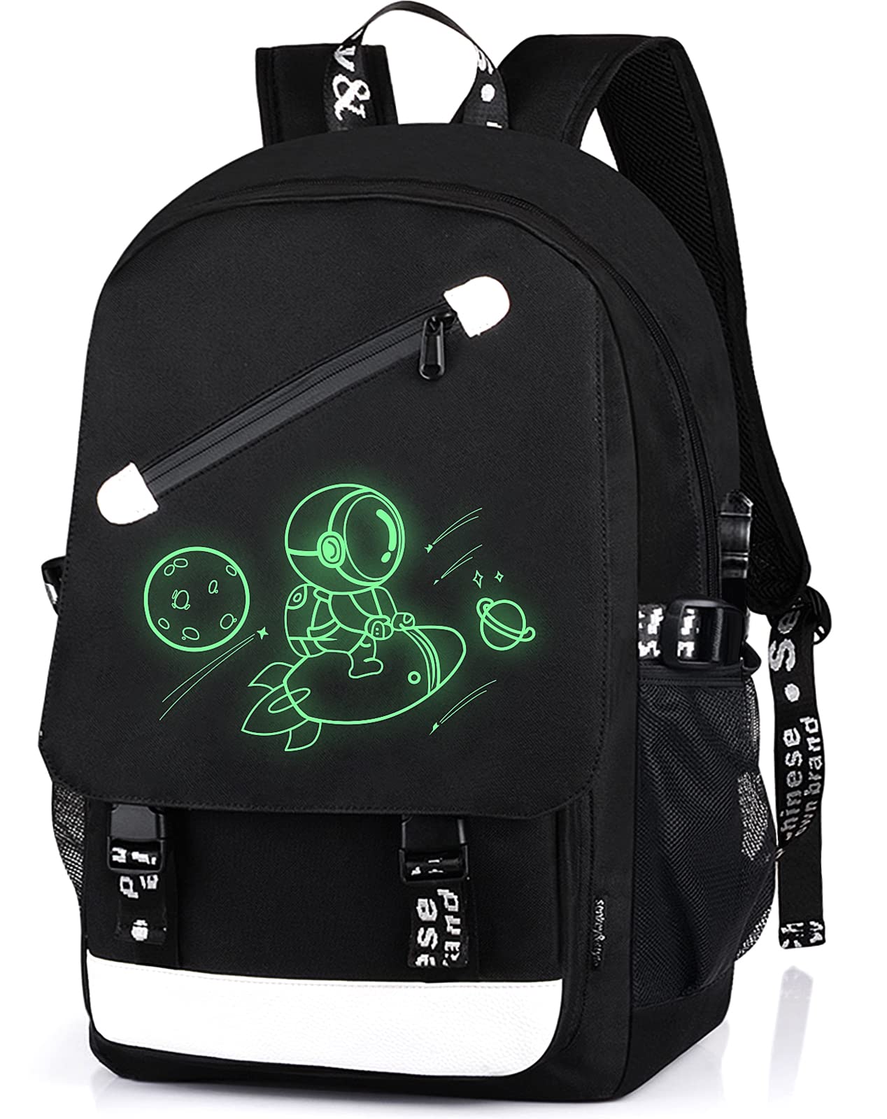 Anime Rocket Backpack for Boys, School Bags Glow Bookbags for Teenagers