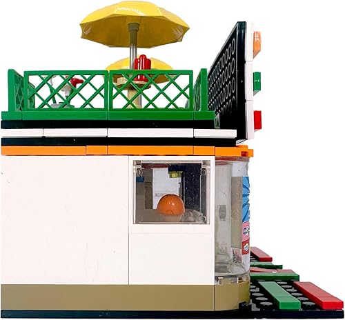 Miniatura 4 de General Jim's Juguetes y ladrillos Bloques de construcción modulares de 320 piezas Creator Street Convenience Store Gas Station MOC Toy Set