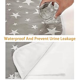 2 Pack Baby Diaper Changing Pad Maveek 19.6\'\' X 27.5\'\' Waterproof Changing Mat Portable Diaper Pad Travel Changing Mat Foldable Absorbent Mats for Home and Outdoor(2Grey)