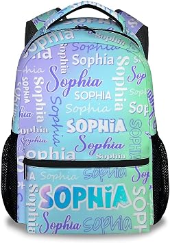 UNIKITTY Custom Backpack for Girls - Personalized Boys Schoolbag with Name - Kids Backpack for School - 17 Inch Girls Bookbag for Kindergarten Elementary