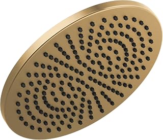 Brushed Gold Round Rain Shower Head, 12 Inch Metal Large Shower Head Rainfall, Overhead Rain Showerhead, 2.5 GPM Flow Rate, Champagne Bronze 52158-CZ25