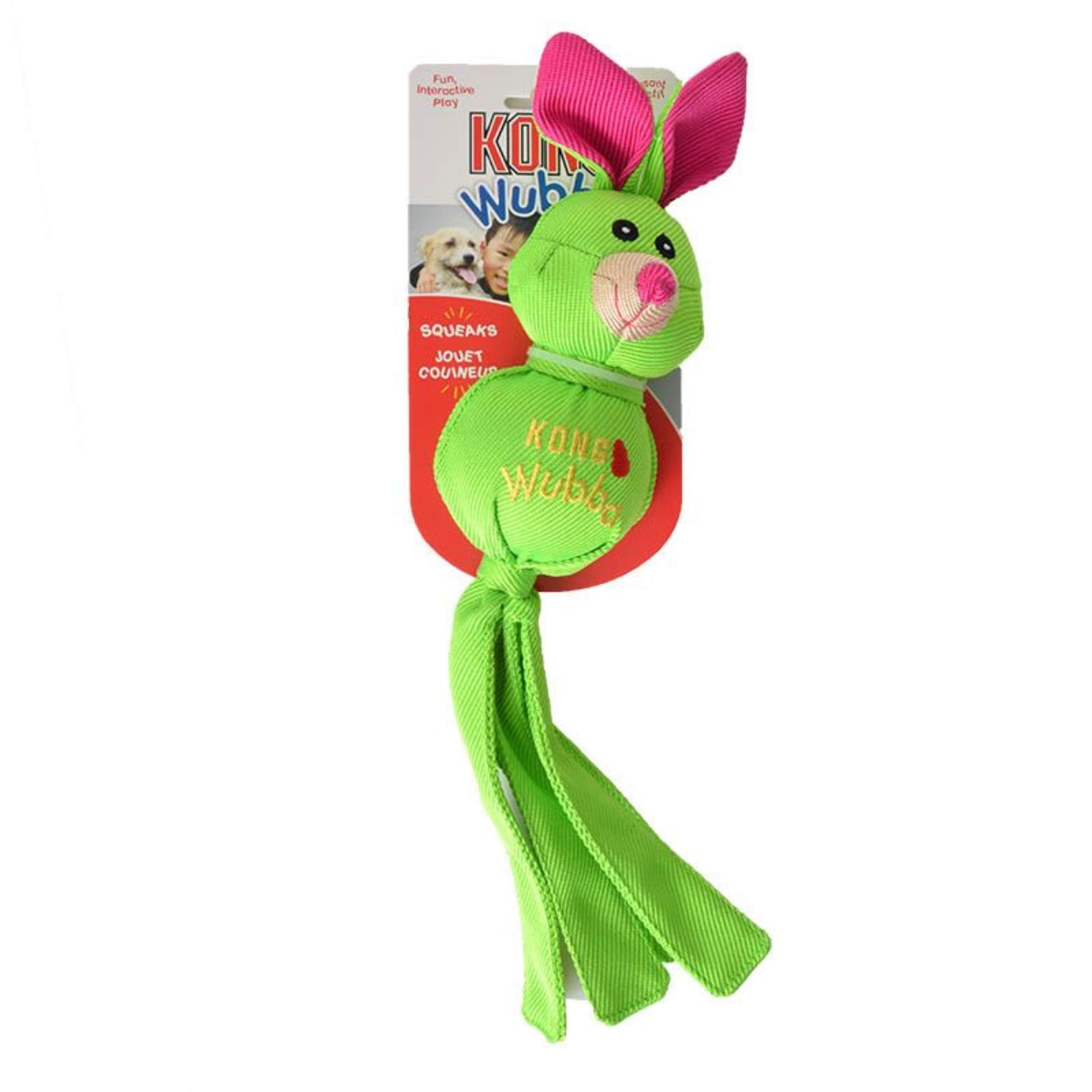 Kong Wubba Ballistic Friends Dog Toy - Blue Monkey - Large