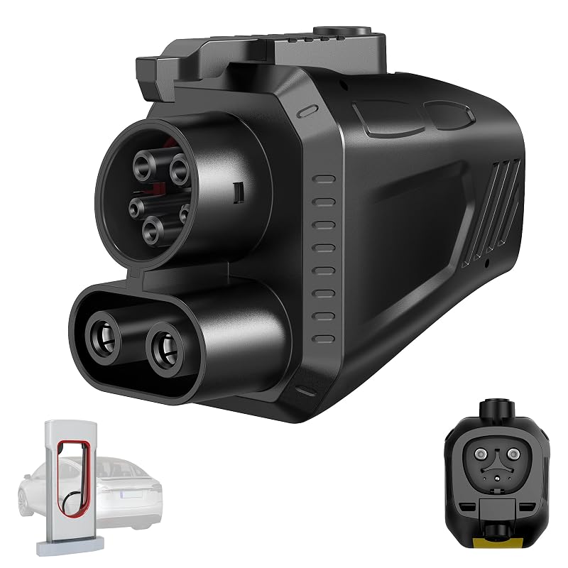 Adaptador Aipechy NACS para CCS1 para carregamento DC em Tesla Supercharger, 500 A, 1.000 V, 250 kW, para veículos Ford, GM e Rivian