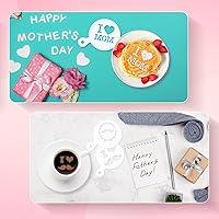 Vista 4 de JULBEAR 36 Piezas de Plantillas Reutilizables para Galletas del Día de la Madre y del Día del Padre, Moldes para Tartas, Herramientas