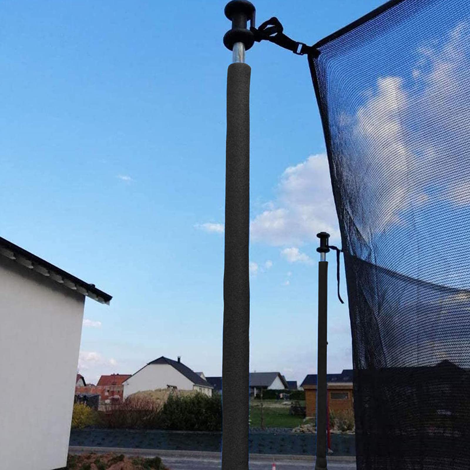 Trampoline paal schuim hoezen, 10 STKS zwarte vervangende trampoline bescherming schuim stokken hoezen vulling, 40 CM Trampoline reling spons buis