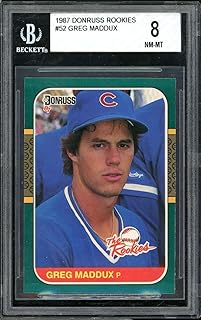 Greg Maddux Rookie Card 1987 Donruss The Rookies #52 BGS 8 (8 9 8.5 8)