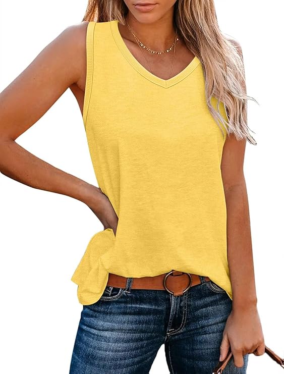 KISSMODA Womens Flora Print Tank Tops Ribbed Summer Shirt Sleeveless Summer Casual Women Blouses(S-3XL)