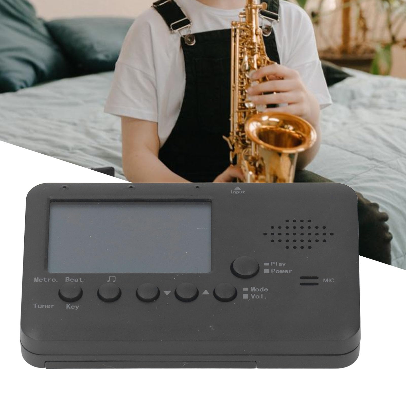 VGEBY Wind Instrument Tuner, High Sensitivity Portable Universal Electronic Metronome Saxophone Accessories Metronomes for Saxophone Flute Trumpet General Accessories, VGEBYbsgy4ghix8