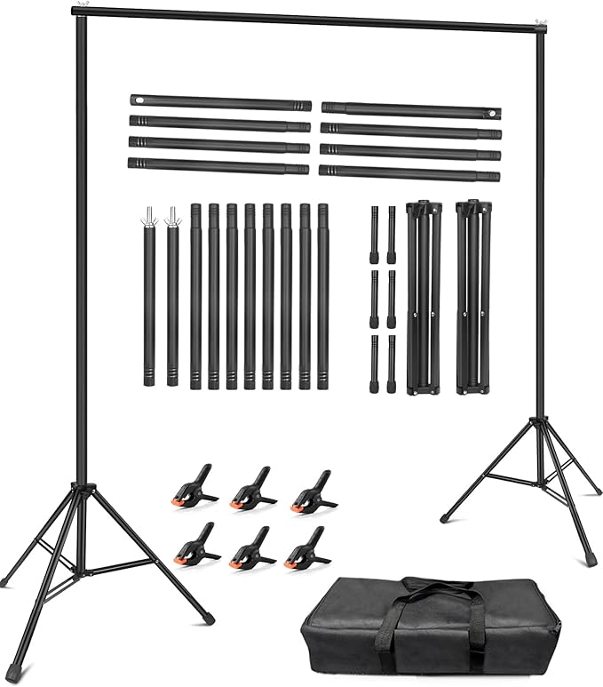Amazon.com : Hemmotop Backdrop Stand 10x8ft (WxH), Photography ...