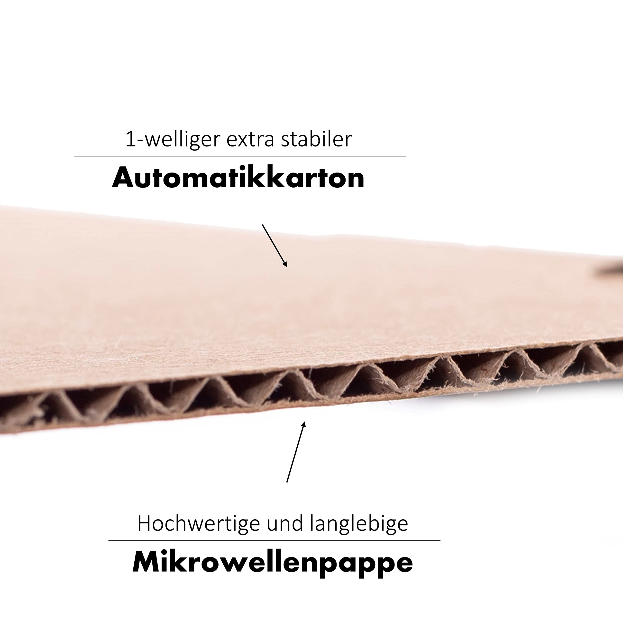 50 Stück Automatik-Faltkarton (selbstklebend) 1-wellig 310 x 230 x 160 mm Wellpappe - automatischer Versandkarton für Warensendung, Paket & Päckchen groß (L) - Karton-Versand-Verpackung