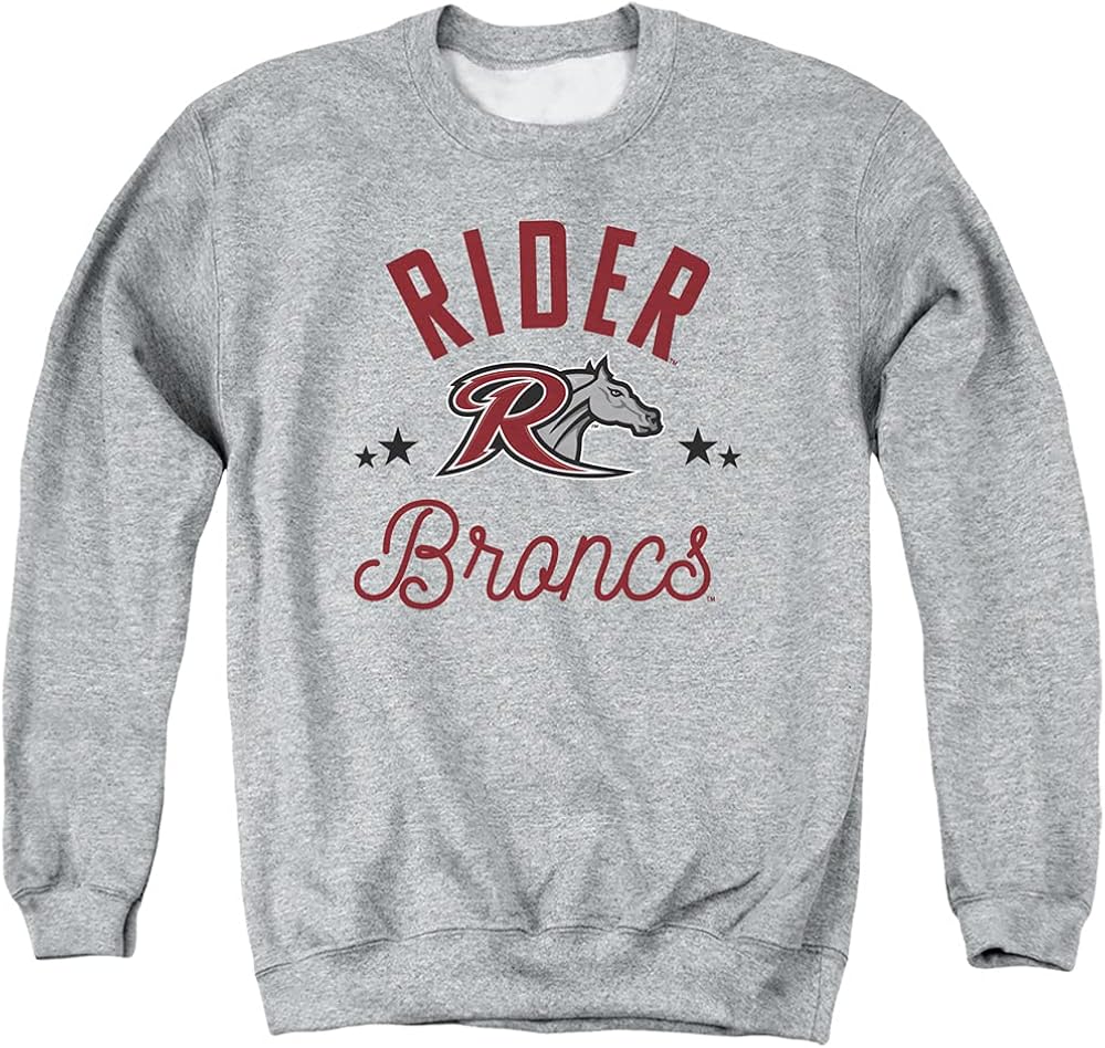 Rider University Official Broncs Unisex Adult Crewneck Sweatshirt Sports & Outdoors
