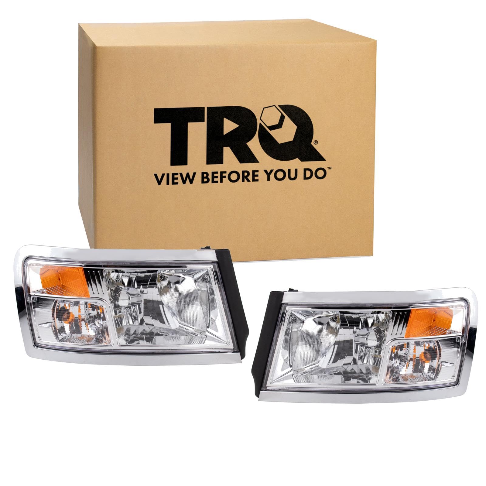TRQ Headlight Assembly Set Driver & Passenger Side FO2502153 FO2503153 Compatible with 97-07 Ford — view 78