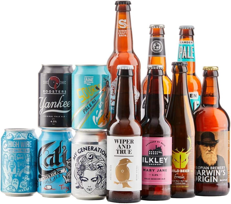 Beer Hawk British Pale Ale Craft Beer Selection – 12 Beer Mixed Case Gift Set