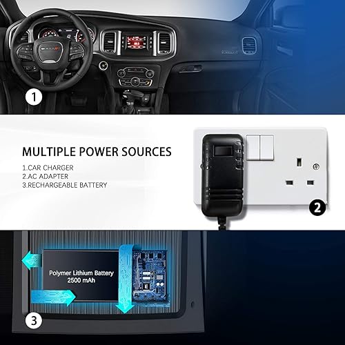 Miniatura 9 de SUNPIN Reproductor de DVD portátil de 11 pulgadas para automóvil y niños con pantalla giratoria HD de 9.5 pulgadas, batería recargable de 5 horas,