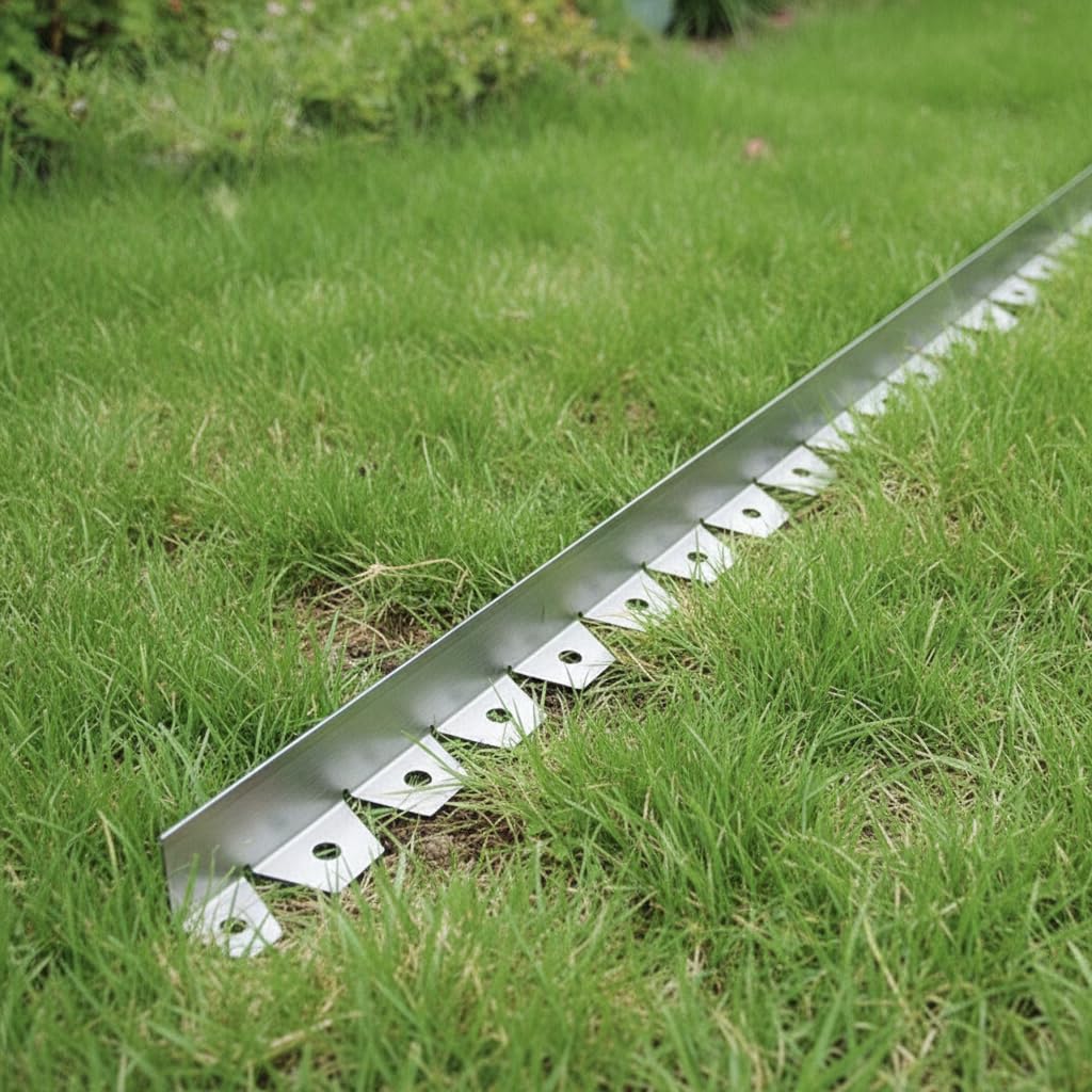 Bordure Jardin en Acier Inoxydable 304 Séparateur Pelouse et Terre Conception Flexible pour Configurations Courbes et Droites Maintien d'un, 1m de Long, 3cm de Large, 3cm de Haut
