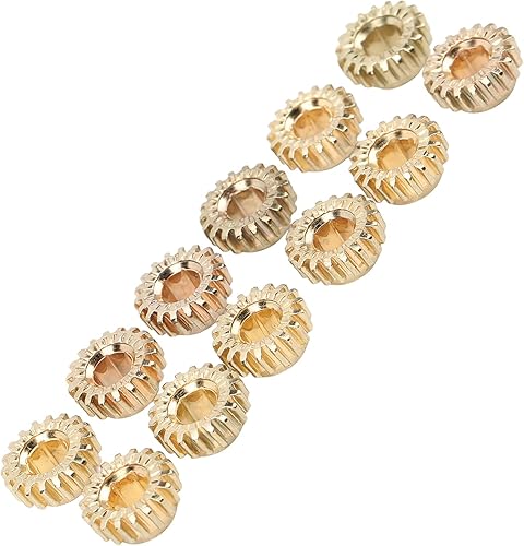 Miniatura 2 de Engranaje de clavija de afinación, tamaño preciso de metal, relación 118, 0.472in de diámetro, engranajes de afinación resistentes, 12 piezas para