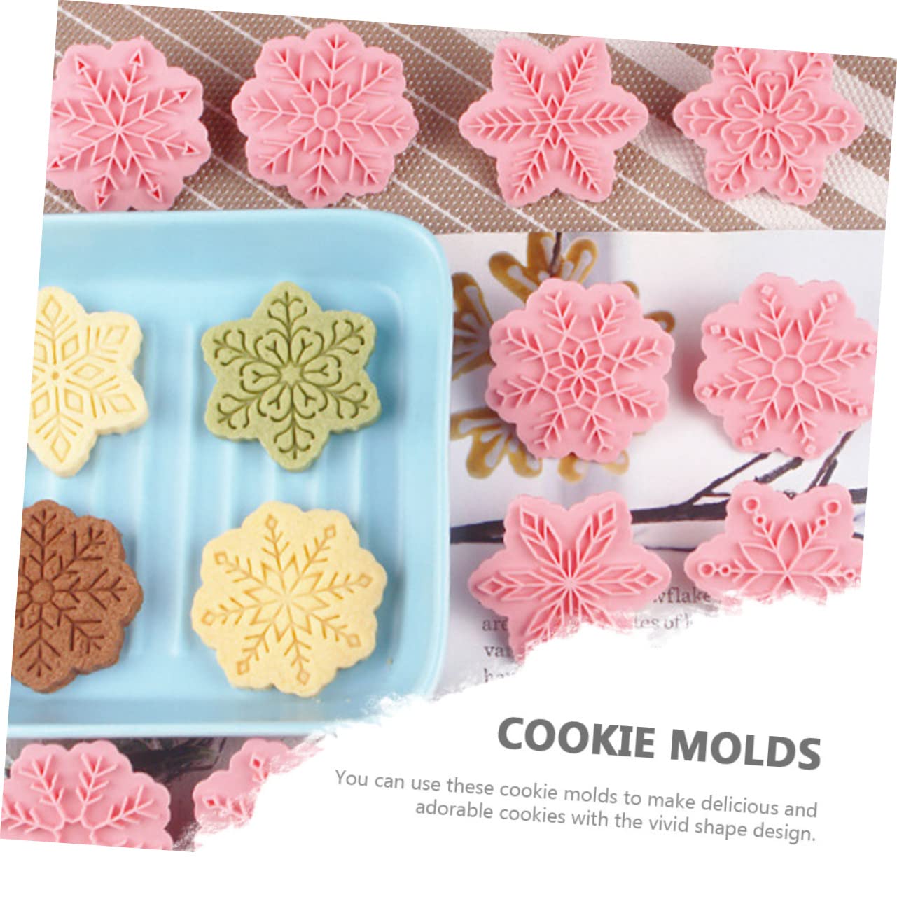UPKOCH Lot De 3 Emporte-pièces Et Gaufreurs De Noël De Haute Qualité Moules À Pâtisserie À Pression Outils De Cuisson Multifonctions en Plastique 18 Pièces X 3