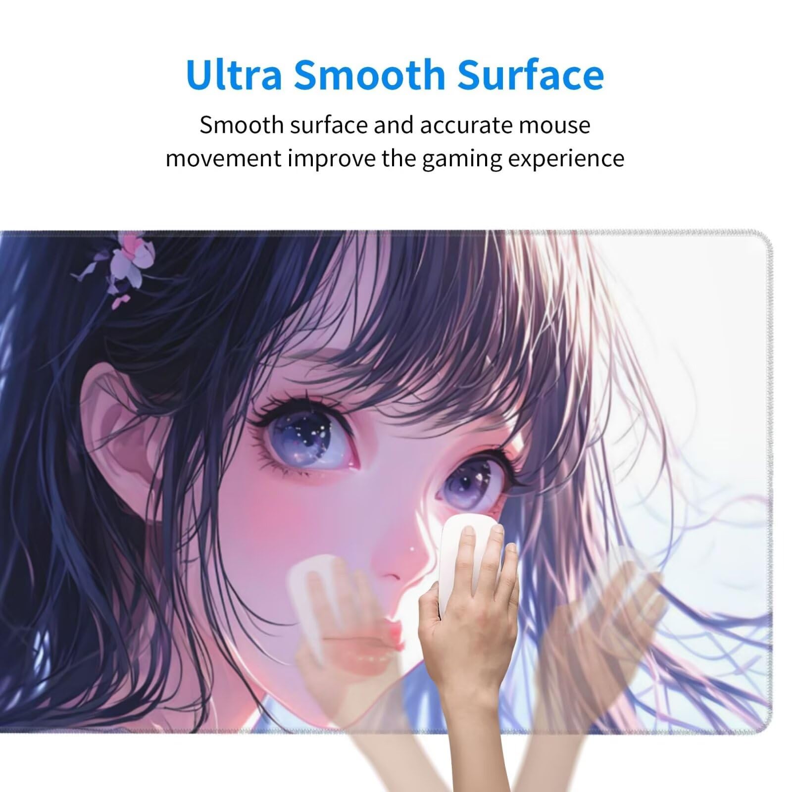 Tappetino Mouse Fumetto Tappetino Mouse XXL 1600 x 800 mm, Tcomputer Gaming Impermeabile e Antiscivolo Mousepad Ragazza Accessori Scrivania per Migliorare Precisione e Velocit Gaming Mousepad U-373