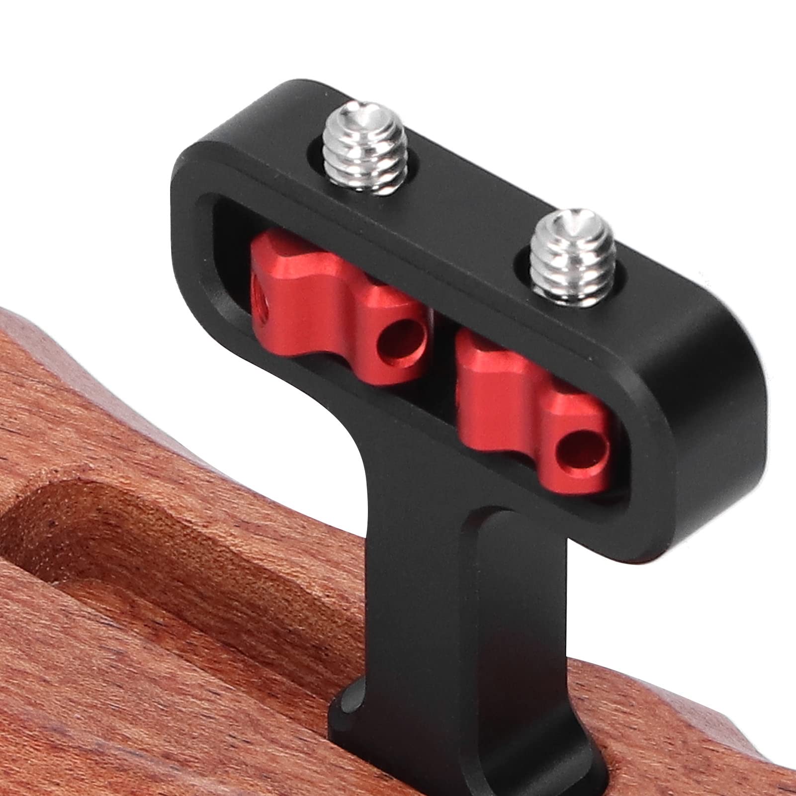 Jaula Universal para Cámara de Vídeo, de Madera con Soporte de Zapata Fría para Monitor, Iluminación de Micrófono, Orificio para Tornillo de 1/4 Pulgadas