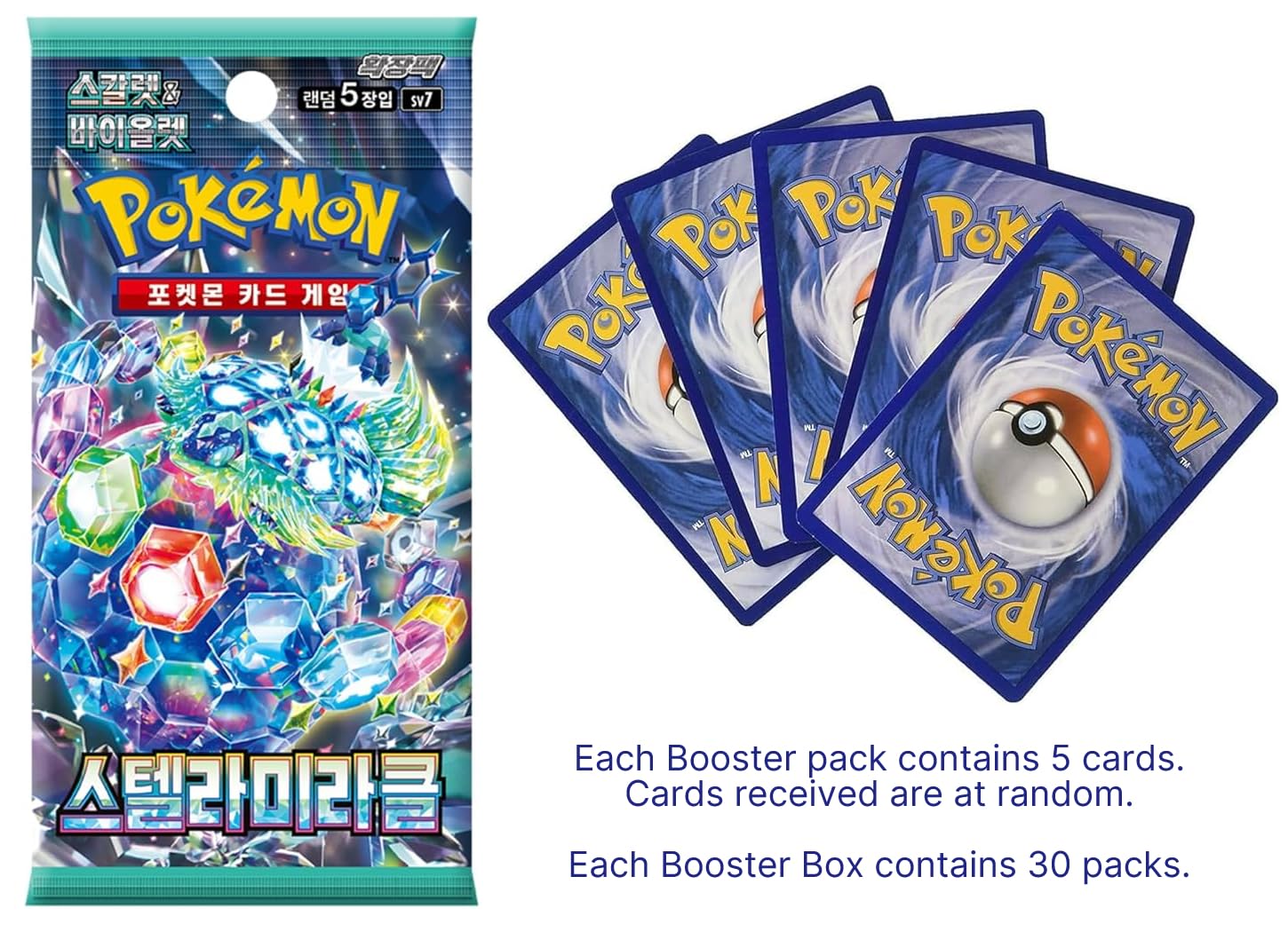 Stellar Miracle Korean Booster Box | 30 opakowań Pokémonów, karty Pokemon, Booster Crown Stellar | Authentified Titan Cards