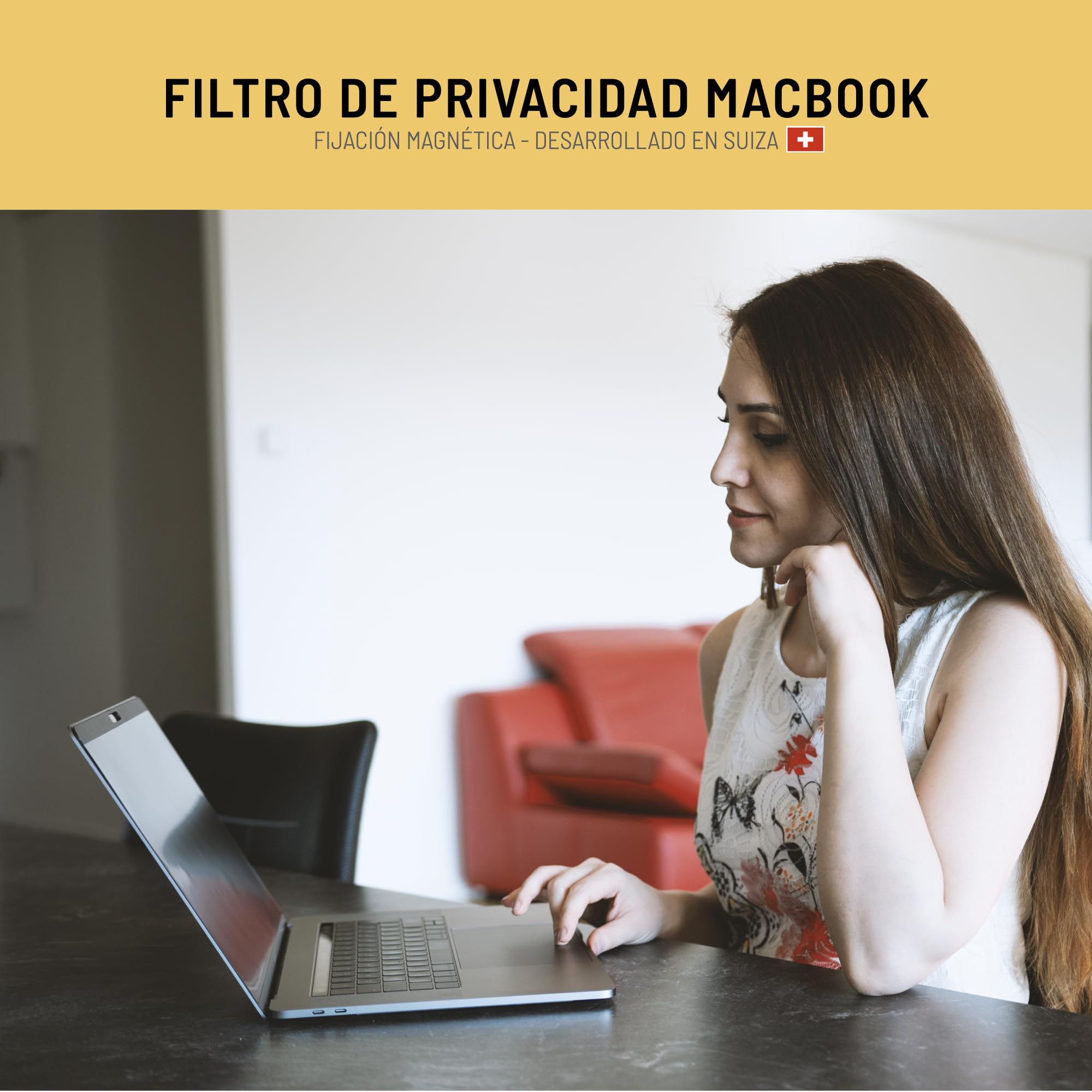 VistaProtect - Filtro de Privacidad Premium y Filtro Anti-Luz Azul. Protector de Pantalla Magnético. Compatible con Apple MacBook Air 15 M1/M3/M4/M5 (15.3" - 2022+)