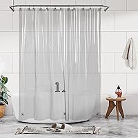 Vista 48 de Barossa Design - Forro de cortina de ducha blanco, PEVA de gama alta, libre de bisfenol A y de cloruro de polivinilo, sin olor químico, cortina