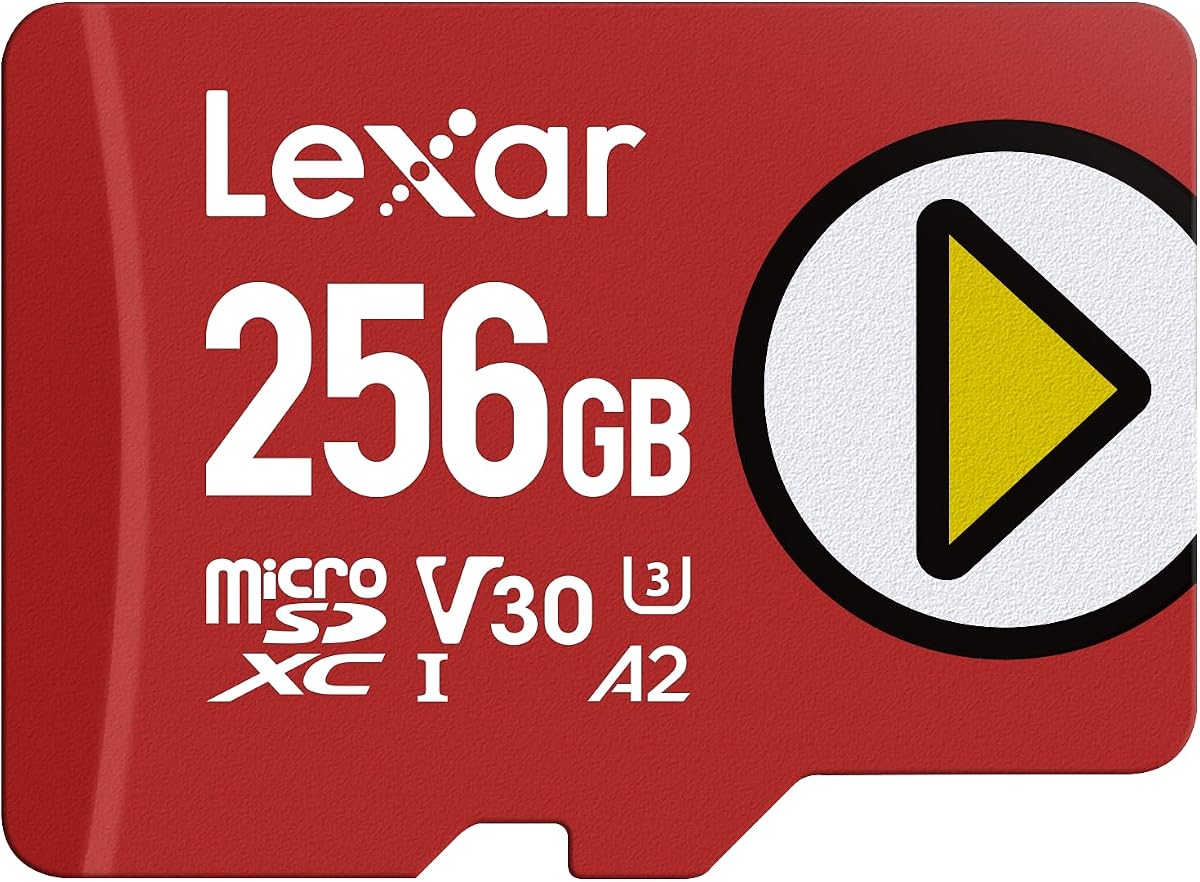 256GB Play Micro SD Card, 205MB/s Read, 4K, V30, UHS-I, A2 | Compatible w/ Nintendo-Switch 1, Gaming Devices, Steam Deck, ASUS ROG Ally, Android Phones, Tablets, LMSPLAY256G-BNSNU