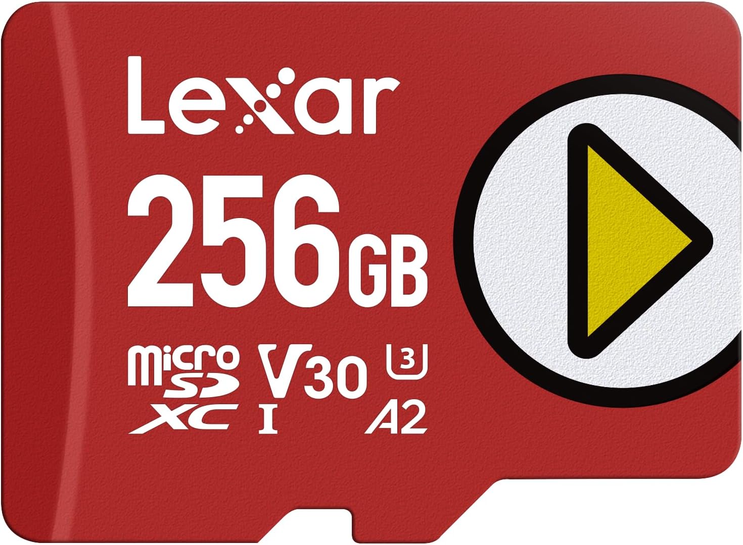Lexar 256GB Play Micro SD Card, UHS-I, C10, U3, V30, A2, Full HD, 4K, Up to 205/140 MB/s microSDXC Memory Card, Expanded Storage for Nintendo-Switch, Gaming, Smartphones, Tablets (LMSPLAY256G-BNSNU)