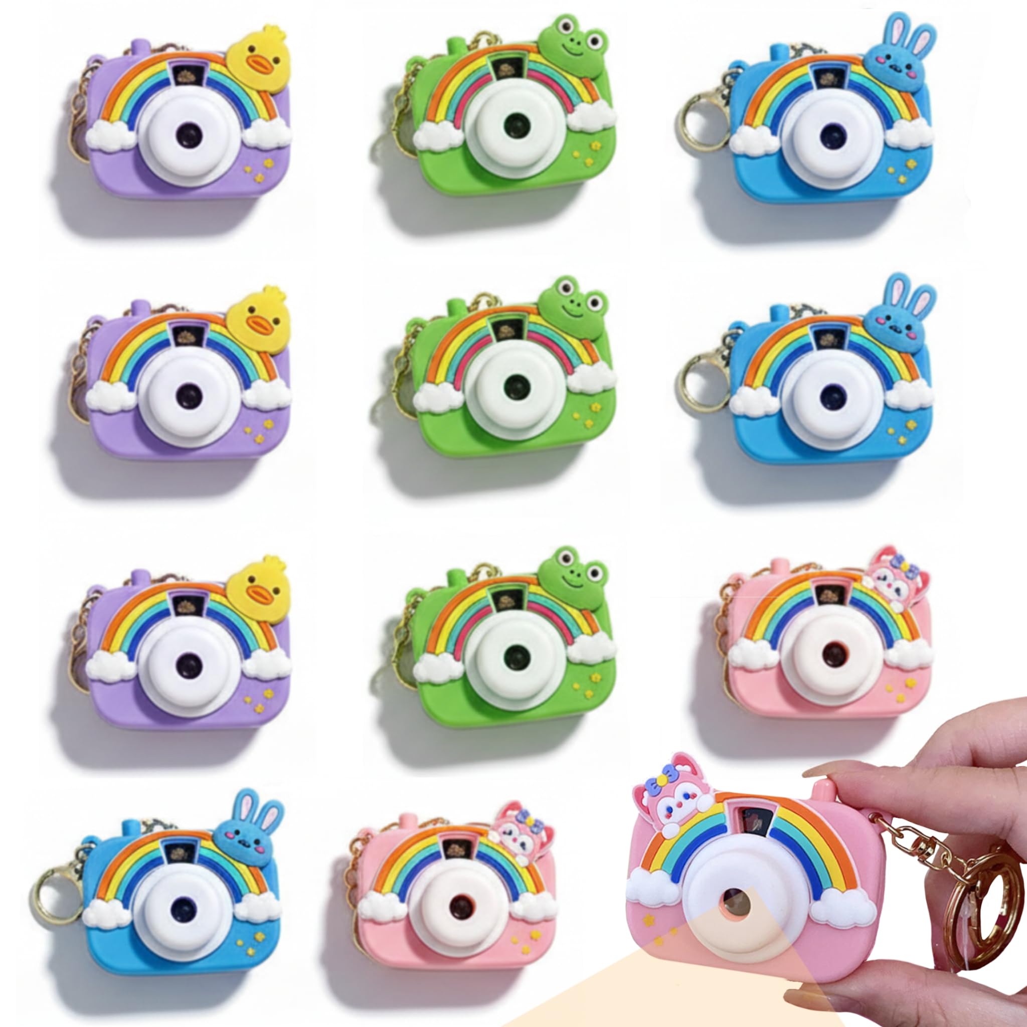SNAPTRON Return Gifts for Birthday Party for Kids -12Pcs Mini Projector Keychain for Kids| Birthday's Return Gift for Kids| Return Gifts for Kids | Keyring for Bag, Bicycle| Best Return Gifts-image-6